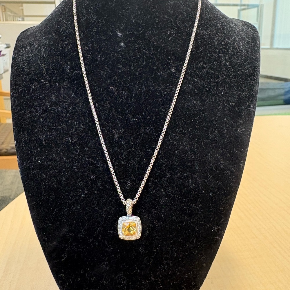 David Yurman Petite Albion Pendant -Citrine,